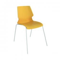 Cheap Stationery Supply of Jemini Uni 4 Leg Chair 530x570x855mm Yellow/White KF90717 KF90717 Office Statationery