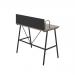 Jemini Soho Desk with Backboard 1000x540x1250mm Grey Oak/Black KF90779 KF90779