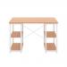 Jemini Soho Desk 4 Straight Shelves 1200x600x770mm Beech/White KF90781 KF90781