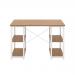 Jemini Soho Desk 4 Straight Shelves 1200x600x770mm Oak/White KF90782 KF90782