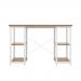 Jemini Soho Desk 4 Straight Shelves 1200x600x770mm Oak/White KF90782 KF90782