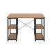 Jemini Soho Desk 4 Straight Shelves 1200x600x770mm Oak/Black KF90786 KF90786