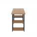 Jemini Soho Desk 4 Straight Shelves 1200x600x770mm Oak/Black KF90786 KF90786