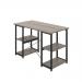 Jemini Soho Desk 4 Straight Shelves 1200x600x770mm Grey Oak/Black KF90787 KF90787