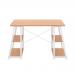 Jemini Soho Desk 4 Angled Shelves 1300x600x770mm Beech/White KF90789 KF90789