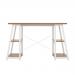 Jemini Soho Desk 4 Angled Shelves 1300x600x770mm Oak/White KF90790 KF90790