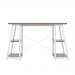 Jemini Soho Desk 4 Angled Shelves 1300x600x770mm Grey Oak/White KF90791 KF90791