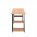 Jemini Soho Desk 4 Angled Shelves 1300x600x770mm Beech/Black KF90793 KF90793