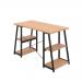 Jemini Soho Desk 4 Angled Shelves 1300x600x770mm Beech/Black KF90793 KF90793