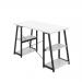 Jemini Soho Desk 4 Angled Shelves 1300x600x770mm White/Black KF90796 KF90796