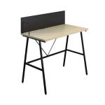 SOHO Computer Desk W1000mm with Backboard Oak/Brown Legs KF90852 KF90852