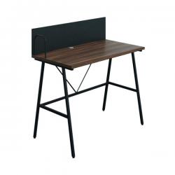 Cheap Stationery Supply of SOHO Computer Desk W1000 with Backboard Walnut/Black Legs KF90853 KF90853 Office Statationery