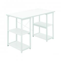 Cheap Stationery Supply of SOHO Computer Desk W1200mm with Shelves White/White Legs KF90861 KF90861 Office Statationery