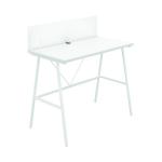 SOHO Computer Desk W1000mm with Backboard White/White Legs KF90862 KF90862