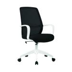 First Soho Task Chair Black Mesh White Frame KF90881 KF90881