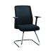 First Visitor Chair 615x580x885mm Black/Chrome KF90887