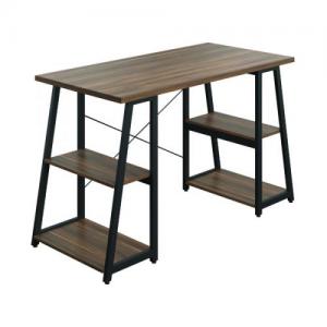 Photos - Office Desk SOHO Jemini  Desk 4 Angled Shelves 1300x600x770mm Dark WalnutBlack 