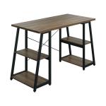 Jemini Soho Desk 4 Angled Shelves 1300x600x770mm Dark Walnut/Black SD05BKDW KF90889