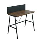 Jemini Soho Desk with Backboard 1000x540x1250mm Dark Walnut/Black SD09BKDW KF90891