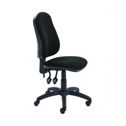 Cheap Stationery Supply of First Calypso Operator Chair 640x640x985-1175mm 2 Lever Upholstered Black KF90958 KF90958 Office Statationery