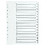 Q-Connect 1-25 Index Multi-Punched Reinforced Board Clear Tab A4 White KF97056 KF97056