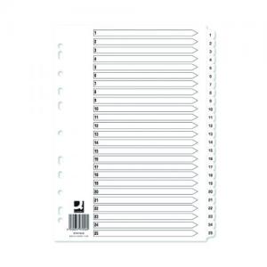 Q-Connect A4 1-25 Mylar Index 10 Pack KF97056Q KF97056Q