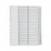 Q-Connect 1-50 Index Multi-Punched Reinforced Board Clear Tab A4 White KF97057 KF97057