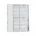 Q-Connect 1-50 Index Multi-Punched Reinforced Board Clear Tab A4 White KF97057 KF97057