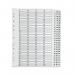 Q-Connect 1-75 Index Multi-Punched Reinforced Board Clear Tab A4 White KF97058 KF97058