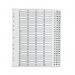 Q-Connect 1-75 Index Multi-Punched Reinforced Board Clear Tab A4 White KF97058 KF97058