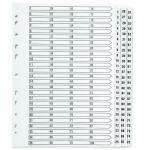 Q-Connect 1-75 Index Multi-Punched Reinforced Board Clear Tab A4 White KF97058 KF97058