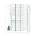 Q-Connect A4 1-75 Mylar Index (Pack of 10) KF97058Q