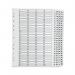 Q-Connect 1-100 Index Multi-Punched Reinforced Board Clear Tab A4 White KF97059 KF97059