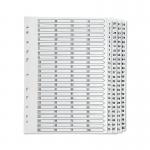 Q-Connect 1-100 Index Multi-Punched Reinforced Board Clear Tab A4 White KF97059 KF97059