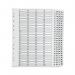 Q-Connect 1-100 Index Multi-Punched Reinforced Board Clear Tab A4 White KF97059 KF97059