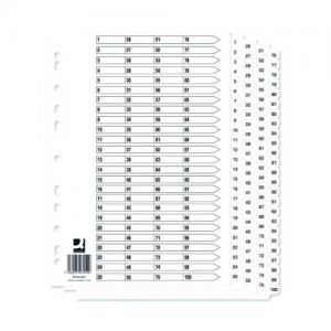 Q-Connect A4 1-100 Mylar Index 10 Pack KF97059Q KF97059Q