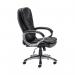 Arista Murcia High Back Executive Chair 700x325x650mm Leather Look Black KF97092 KF97092