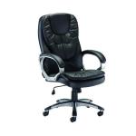 Arista Murcia High Back Executive Chair 700x325x650mm Leather Look Black KF97092 KF97092