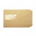 Q-Connect C5 Envelopes Window Pocket Peel and Seal 115gsm Manilla (Pack of 500) KF97370 KF97370