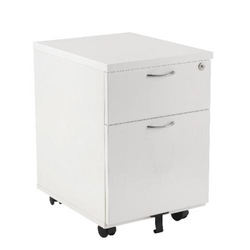 First Mobile Under Desk Pedestal 2 Drawer White Kf98509 Kf98509