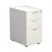 First 3 Drawer Desk High Pedestal 404x600x730mm White KF98511 KF98511