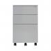 First 3 Drawer Under Desk Pedestal Steel 380x470x615mm Silver KF98513 KF98513