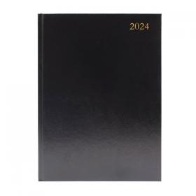 Desk Diary Day Per Page Appointment A4 Black 2024 KFA41ABK24 KFA41ABK24