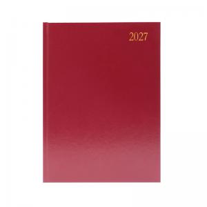 Desk Diary Week To View A4 Burgundy 2027 KFA43BG27 KFA43BG27