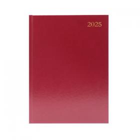 Desk Diary Day Per Page Appointment A5 Burgundy 2025 KFA51ABG25 KFA51ABG25