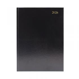 Q-Connect 5 Star Desk Diary Day Per Page Appointment A5 Black 2026 KFA51ABK26 KFA51ABK26