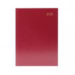 Desk Diary Day Per Page A5 Burgundy 2025 KFA51BG25 KFA51BG25