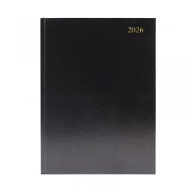 Q-Connect 5 Star Desk Diary Day Per Page A5 Black 2026 KFA51BK26 KFA51BK26