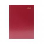 Desk Diary 2 Day Per Page A5 Burgundy 2025 KFA52BG25 KFA52BG25