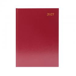 5 Star Desk Diary Week To View A5 Burgndy 2027 KFA53BG27 KFA53BG27